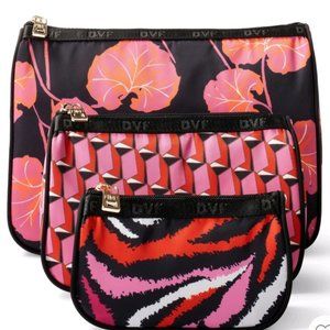 Geraneum Leaf/ Modern Geo/ Disco Travel Pouch 3 pack